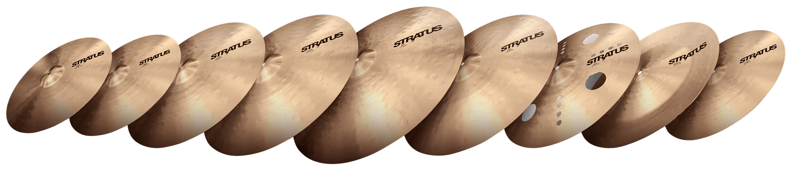 row of stratus cymbals