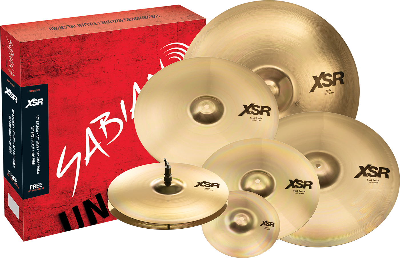 XSR Super Set w/10″ & 18″ – - XSR5007SB - SABIAN Cymbals